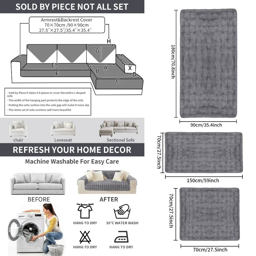Plush Sofa Slipcovers